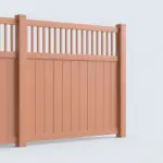 Aluminum Vertical Privacy Fence Panel w:Vertical Picket Top