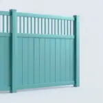 Aluminum Vertical Privacy Fence Panel w:Vertical Picket Top