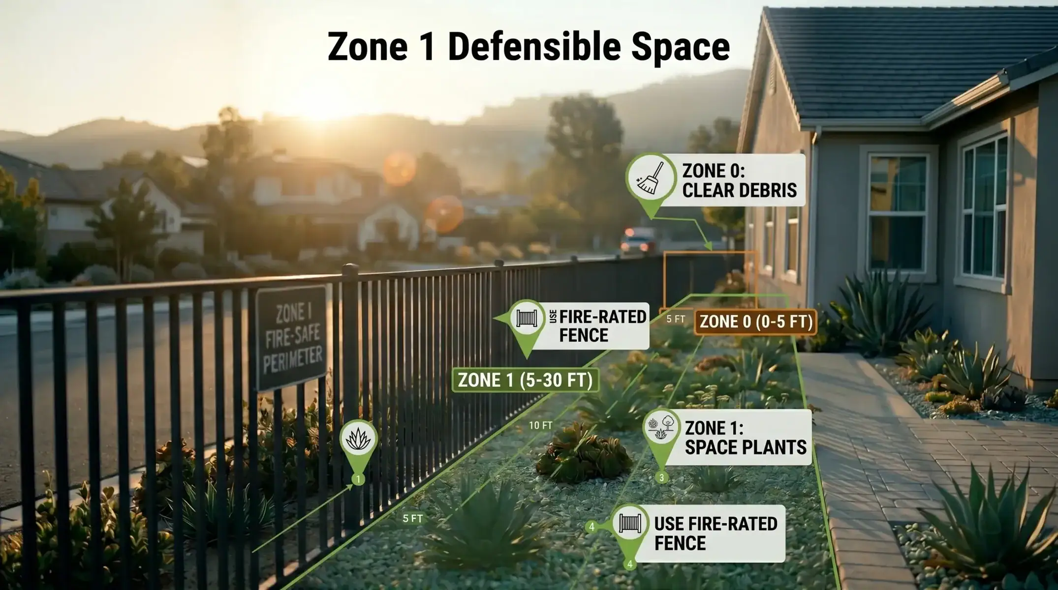Mastering Zone 1 Defensible Space: Fire-Safe Fencing for CA Homes