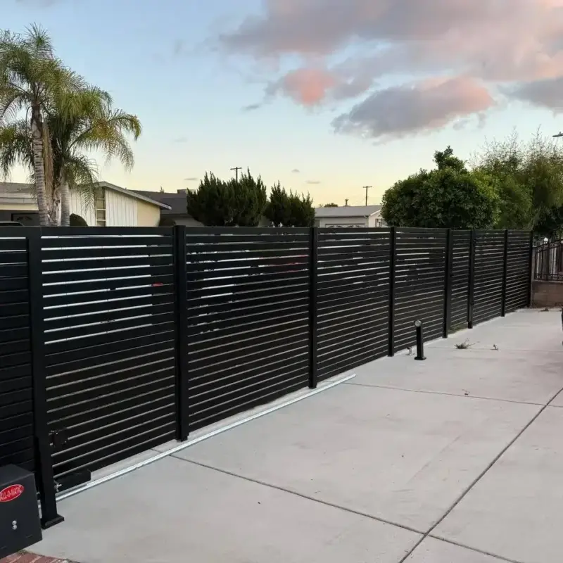 Black Aluminum Fencing &Amp; Automated Gate System