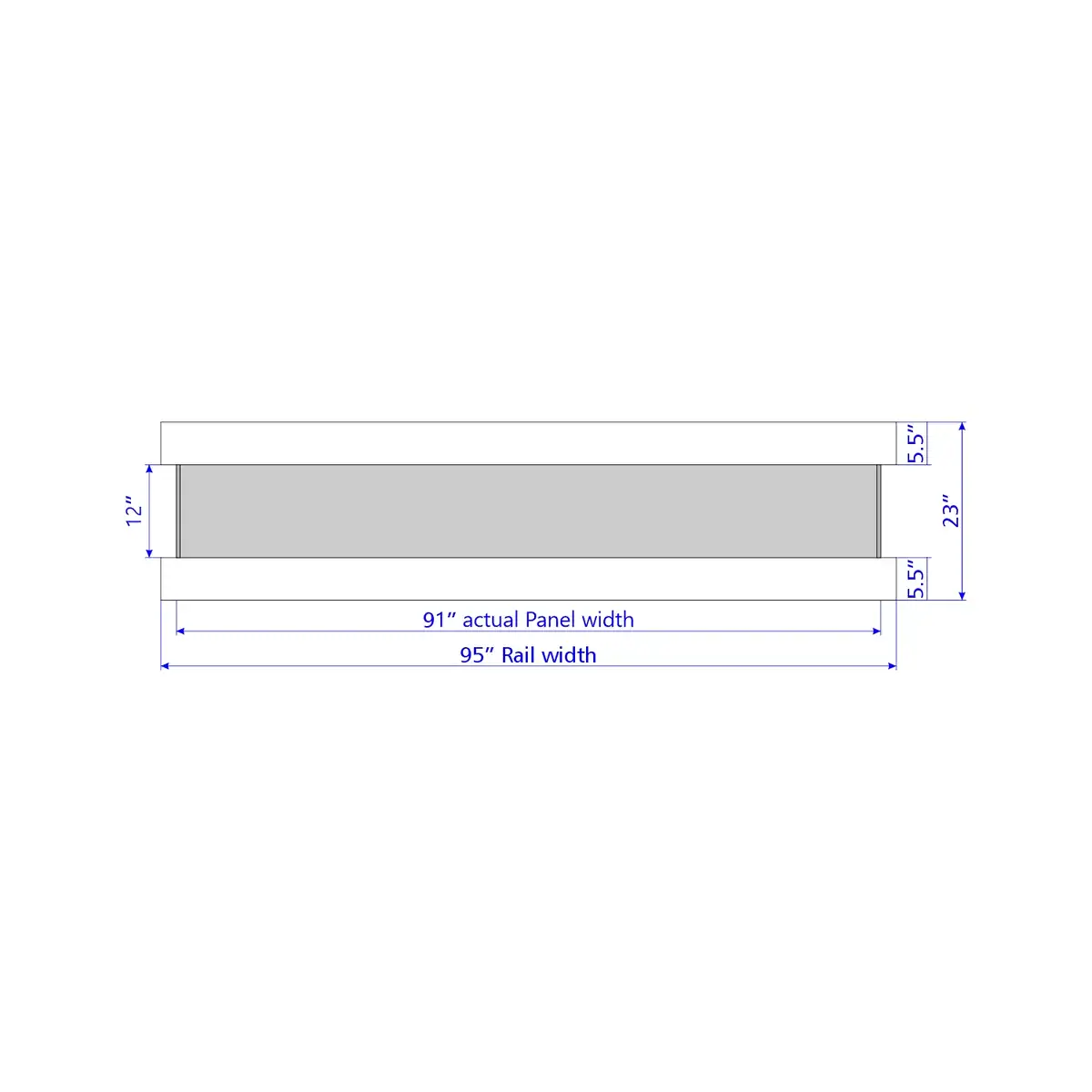 Vinyl And Acrylic Privacy Fence Panel, 2Ft Height 8Ft Width, White