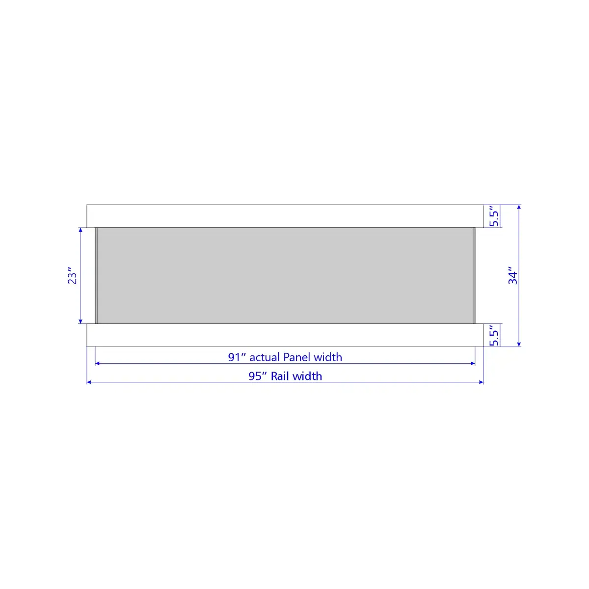 Vinyl And Acrylic Privacy Fence Panel, 3Ft Height 8Ft Width, White