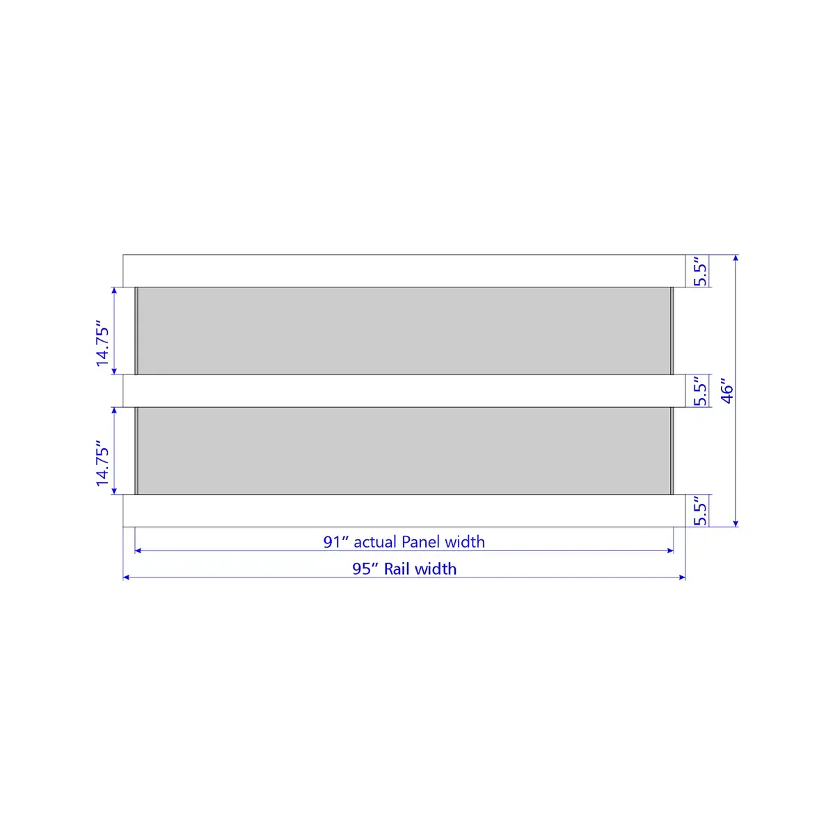 Vinyl And Acrylic Privacy Fence Panel, 4Ft Height 8Ft Width, White