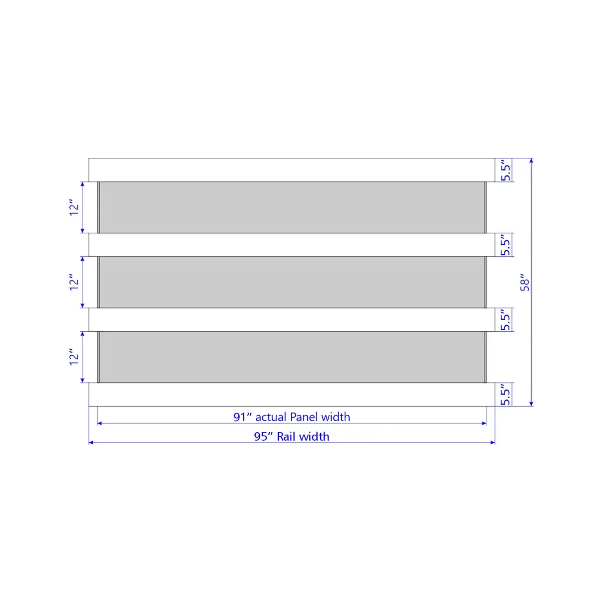 Vinyl And Acrylic Privacy Fence Panel, 5Ft Height 8Ft Width, Clay