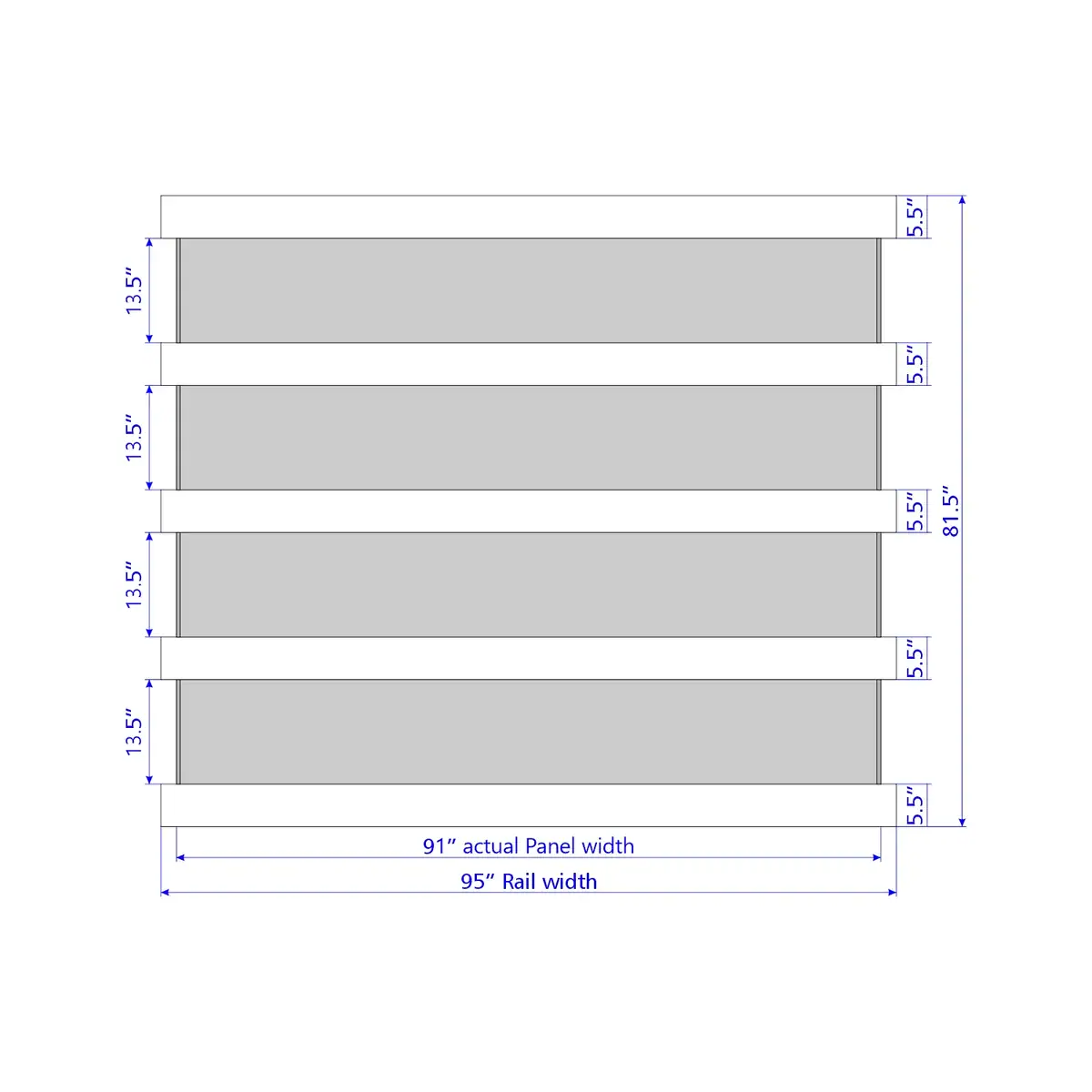 Vinyl And Acrylic Privacy Fence Panel, 7Ft Height 8Ft Width, Tan