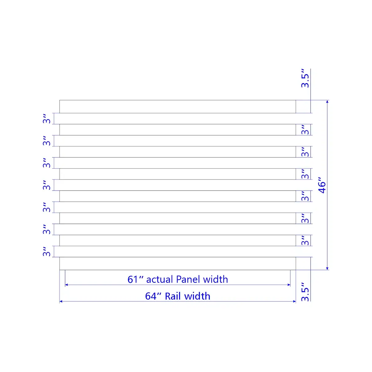 Vinyl Horizontal Flat Picket Fence Panel, 4Ft Height 6Ft Width, Tan