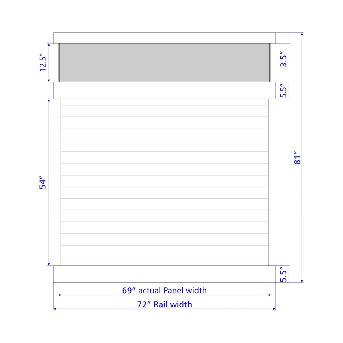 Vinyl Horizontal Privacy Fence Panel W/Acrylic Top, 7Ft Height 6Ft Width, White