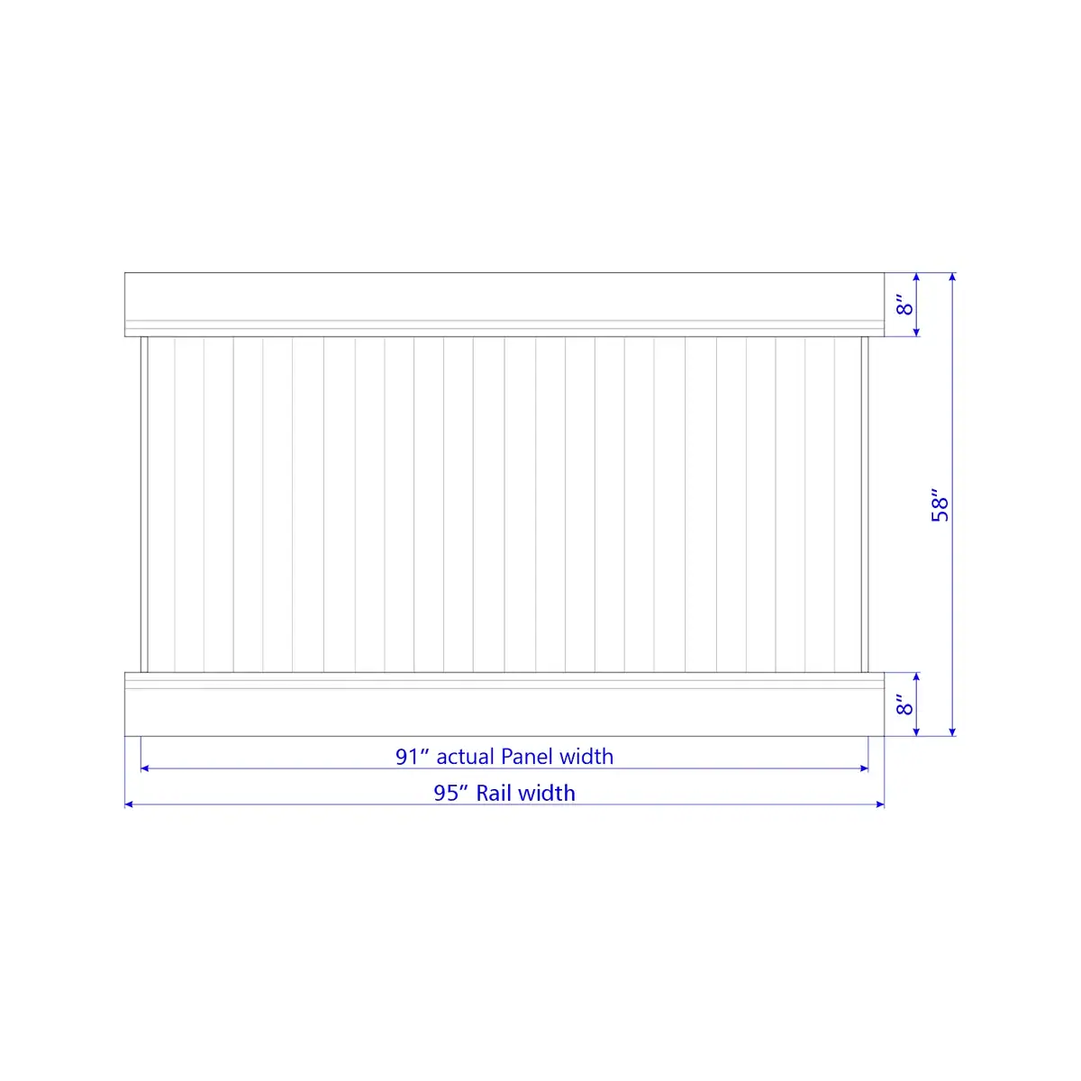Vinyl Vertical Privacy Fence Panel, 5Ft Height 6Ft Width, Dark Walnut